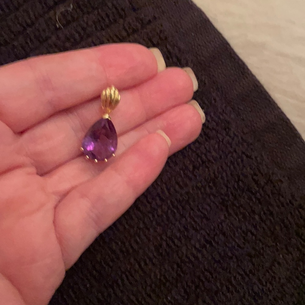 14k Amethyst Pendant